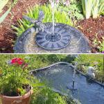 Solar Bird Bath Fountain Pump with 6 Nozzles
