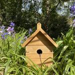 Wooden Birdhouse Nest Boxes with Adjustable Hole Sizes