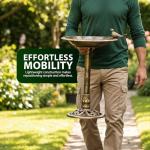 Antique Bronze Solar Fountain Bird Bath for Gardens