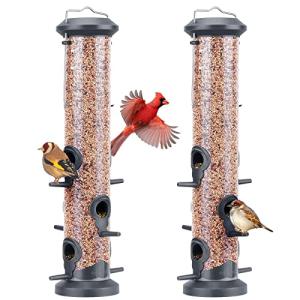 Kingsyard 2 Pack Outdoor Tube Feeders for Birds