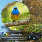 Compact 10x25 Binoculars for Bird Watching and Sport