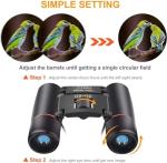 Compact 30x60 Binoculars for Birdwatching and Travel