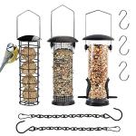 Hanging Bird Feeder Set with Hooks and Chains