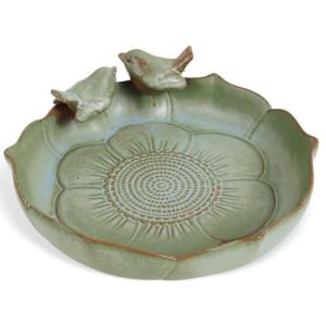 Ceramic Bird Bath for Wild Birds Outdoors