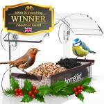 Suction Cup Window Bird Feeder with Seed Tray
