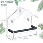Shudyear Acrylic Window Bird Feeder with Suction Cups