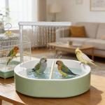 Heated Bird Bath with Pump for Pet Birds