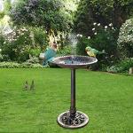 Solar Fountain Bird Bath – Antique Copper 71cm