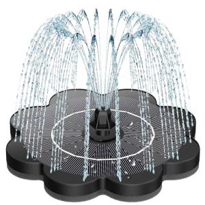 Solar Fountain for Bird Bath with 8 Nozzles