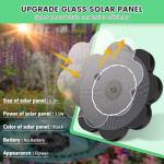 Solar Fountain for Bird Bath with 8 Nozzles