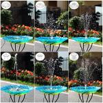 Solar Floating Bird Bath with Nozzles and Fountain
