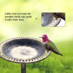 Solar Fountain Bird Bath – Antique Copper 71cm
