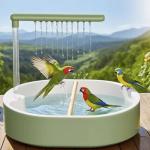 Heated Bird Bath with Pump for Pet Birds