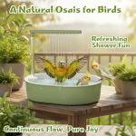 Heated Bird Bath with Pump for Pet Birds