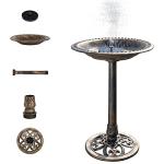Solar Fountain Bird Bath – Antique Copper 71cm