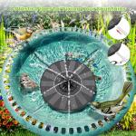 Solar Bird Bath Fountain with 7 Nozzles
