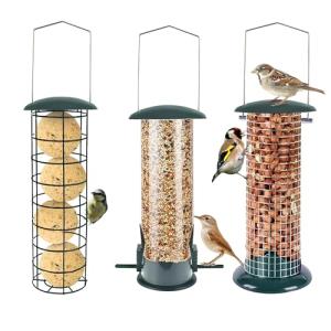 3-Pack Metal Bird Feeders for Small Birds