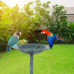 Bonnlo Green Patina Bird Bath for Gardens