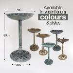 Freestanding Bird Bath for Garden and Yard