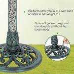 Bonnlo Green Patina Bird Bath for Gardens