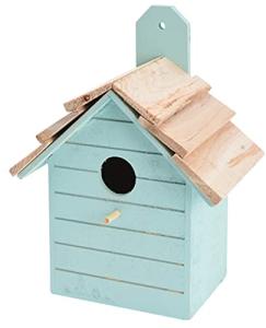 Wooden Hanging Bird House for Gardens - Green