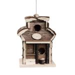 Natural Wooden Bird Box for Garden Birds