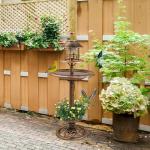 Solar-Powered Bronze Bird Bath for Gardens