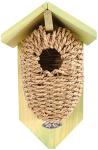 Wren Bird House - Wooden and Seagrass Design