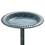 Bonnlo Green Patina Bird Bath for Gardens