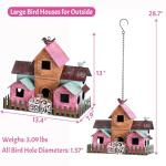 Colorful 5-Compartment Metal Bird House for Outdoors