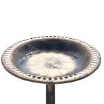 Antique Copper Bird Bath with Floral Accents