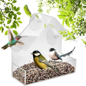 Ram Window Bird Feeder with Suction Cups