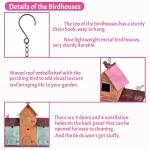 Colorful 5-Compartment Metal Bird House for Outdoors