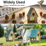 Large Wooden Bird House for Small Garden Birds