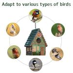 Hojalis Weatherproof Hanging Bird House for Gardens