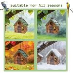 Wooden Bird Houses for Garden - Waterproof Nesting Boxes