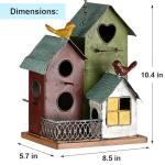 Jemeni Hanging Metal Birdhouse for Garden Decor