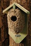 Wren Bird House - Wooden and Seagrass Design