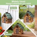 Wooden Bird Houses for Garden - Waterproof Nesting Boxes