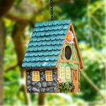 Large Wooden Bird House for Small Garden Birds