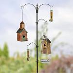 Hanging Distressed Metal Church Birdhouse for Outdoors