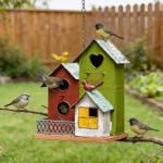 Jemeni Hanging Metal Birdhouse for Garden Decor