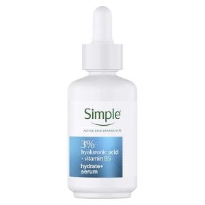 Simple Hydrate+ 3% Hyaluronic Acid + Vitamin B5 Serum skin care suitable for all skin types for hydrated, softer skin 30 ml