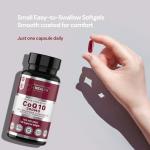 The Intelligent Health CoQ10 Supplement, Fermented Coenzyme Q10 Ubiquinone for Women & Men, Easy to Swallow 300mg 120 Vegetarian Softgels, 4 Months Supply