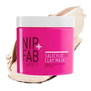Nip + Fab Salicylic Fix Face Clay Mask 170 ml, Pink Clay Mask for Congested Skin, Deeply Cleanses the Skin, Unblocks Clogged Pores, Removes Toxins and Impurities
