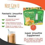 Immune Support Supplement Powder - 150g - Superfood Booster for Adults - Vegan Immunity Health Powder for Smoothies - Plant Based and Gluten Free with Natural Vitamins + Antioxidants - by NextGenU