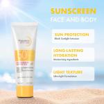 Sunscreen SPF 50 for Face & Body - Lightweight Hydrating SPF 50 Face Moisturiser, Broad-Spectrum UVA & UVB Protection, Non-Greasy Daily Sun Cream, 80ml