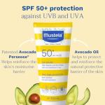 Mustela - Very High Protection Sun Lotion - Sunscreen SPF 50 with Avocado Perseose and vitamin E - Water and Sand Resistant Body Lotion - for Babies, Children and Adult Skins – 100ml