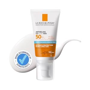 La Roche-Posay Anthelios UVMune 400 Hydrating Cream SPF50+, Face Sunscreen For Dry Sensitive Skin, Ultra Long UVA Protection, Fragrance Free, Water Sweat Sand Resistant, Non-Greasy, 50ml
