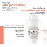 Eau Thermale Avène 50+ Mineral Fluid, SPF 50+ Suncare Fluid for Sensitive Skin, Very High Protection, Highly Water-Resistant, 1x 40ml Bottle